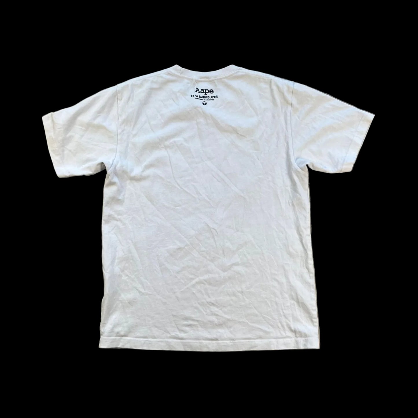 AAPE By A Bathing Ape “AAPE NOW!” Logo Graphic T-Shirt White Black Size L
