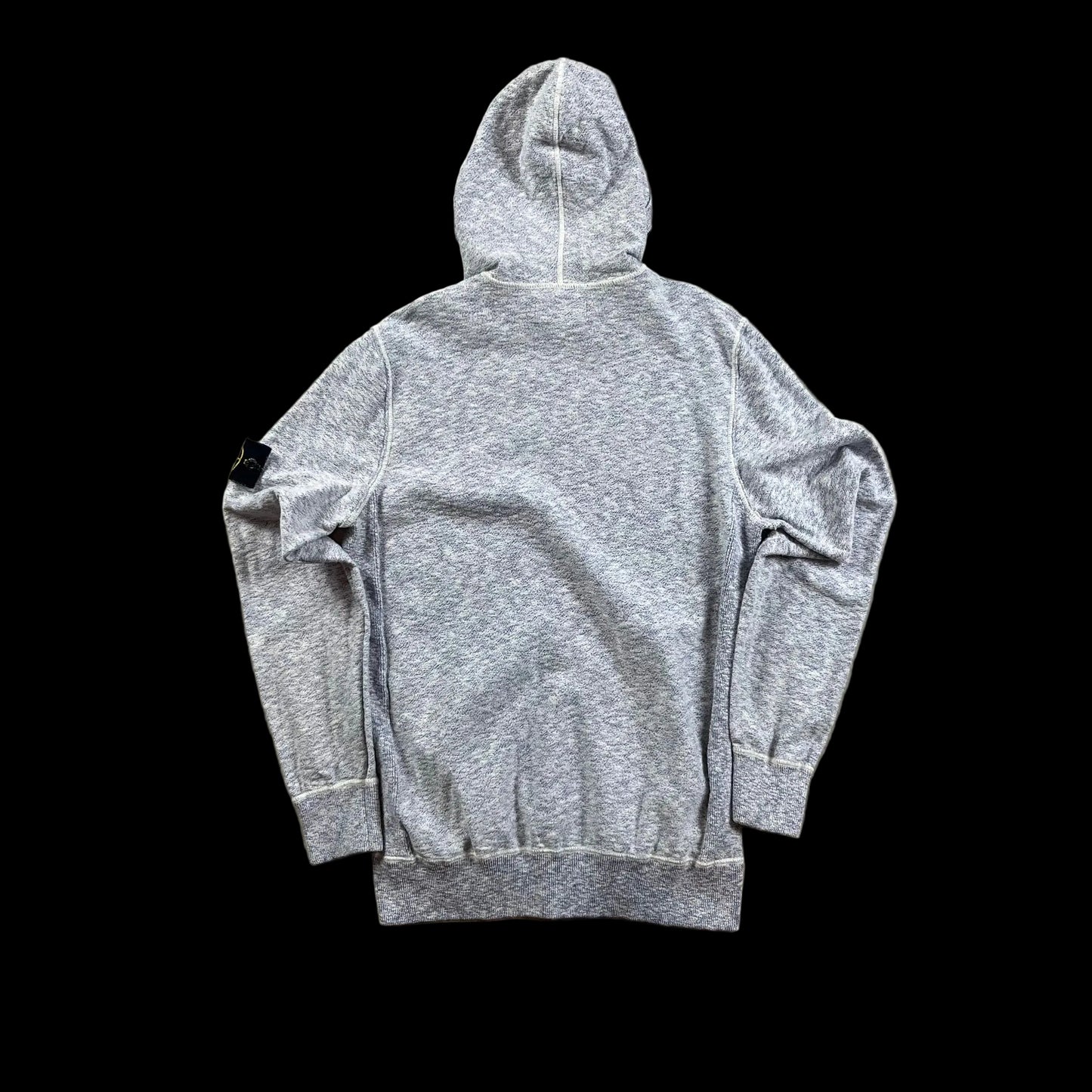 Stone Island Full Zip Hooded Sweatshirt Grey Marl (S)
