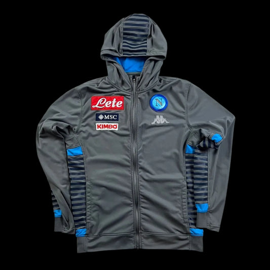 Kappa SSC Napoli Hooded Training Jacket Grey/Blue (M)