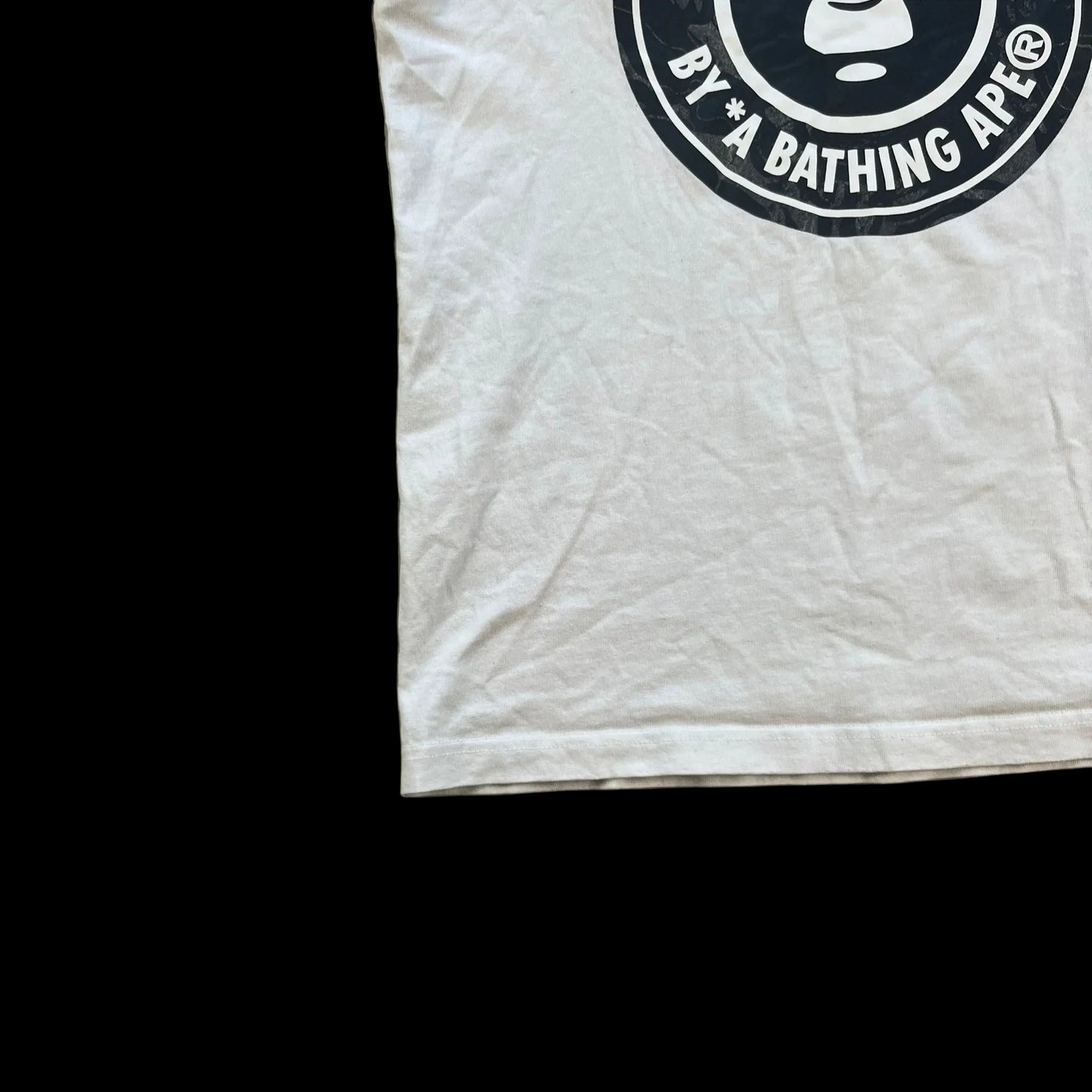 AAPE By A Bathing Ape “AAPE NOW!” Logo Graphic T-Shirt White Black Size L