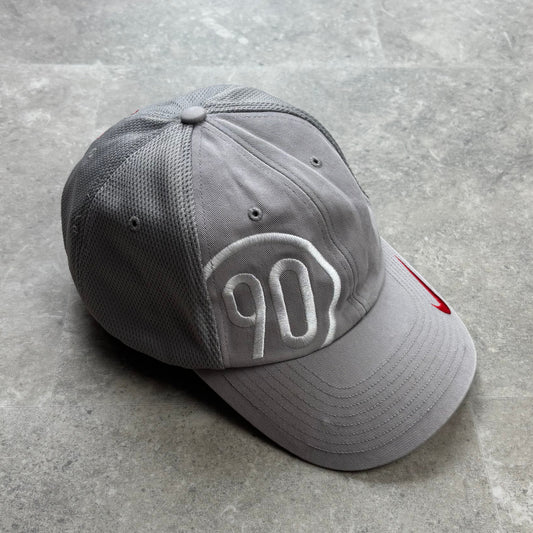 Nike 90 Grey & Red Swoosh Cap – Adjustable