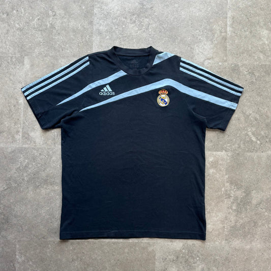 Adidas Real Madrid Training T-Shirt in Grey & Light Blue – Size M