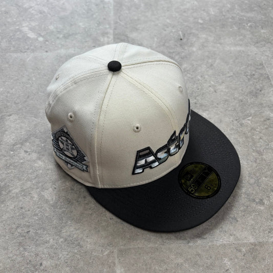 New Era 59FIFTY Houston Astros Fitted Cap – Cream / Black (6 7/8)