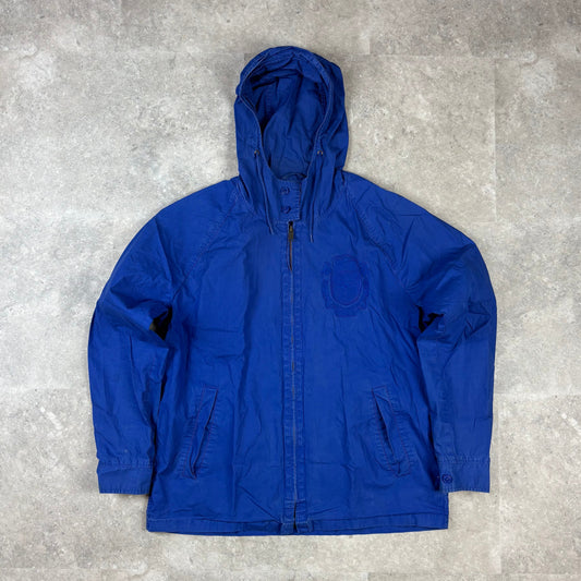 Lacoste Vintage Royal Blue Hooded Jacket – Size M