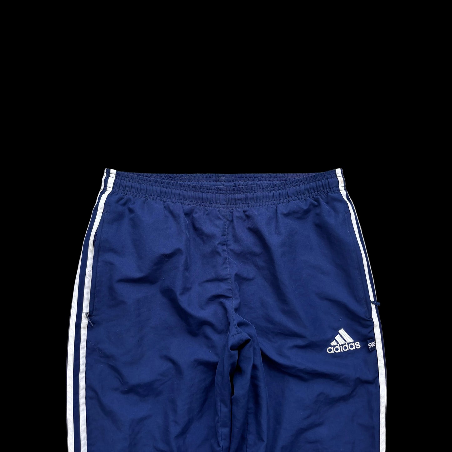 Vintage Adidas 3 Stripe Track Pants Navy Blue Red White Joggers Size S