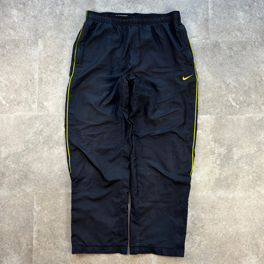 Nike Track Pants – Black with Volt Detailing (Size L)