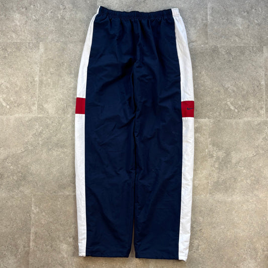 Nike Colourblock Track Pants – Navy/White/Red (Size M)