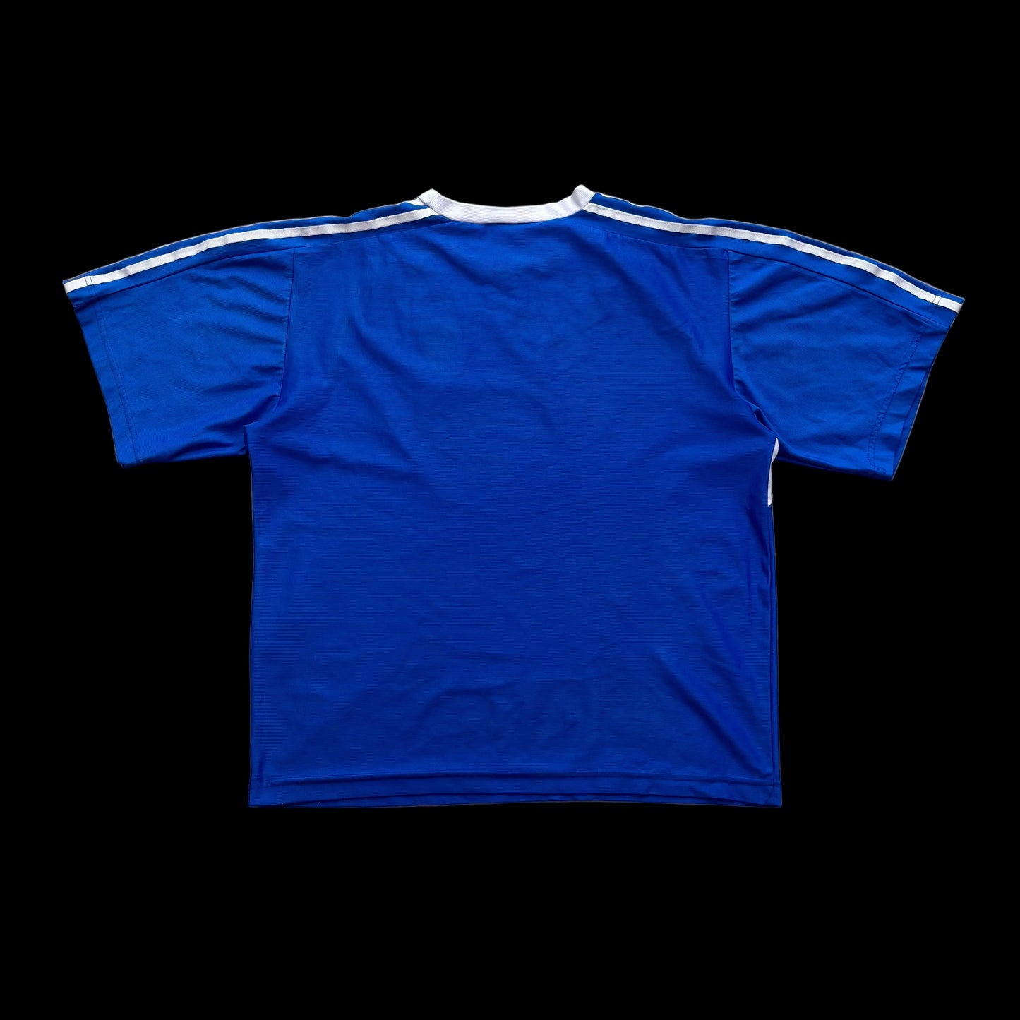 Adidas Greece Football Training Shirt Blue White 3 Stripe Jersey (M)