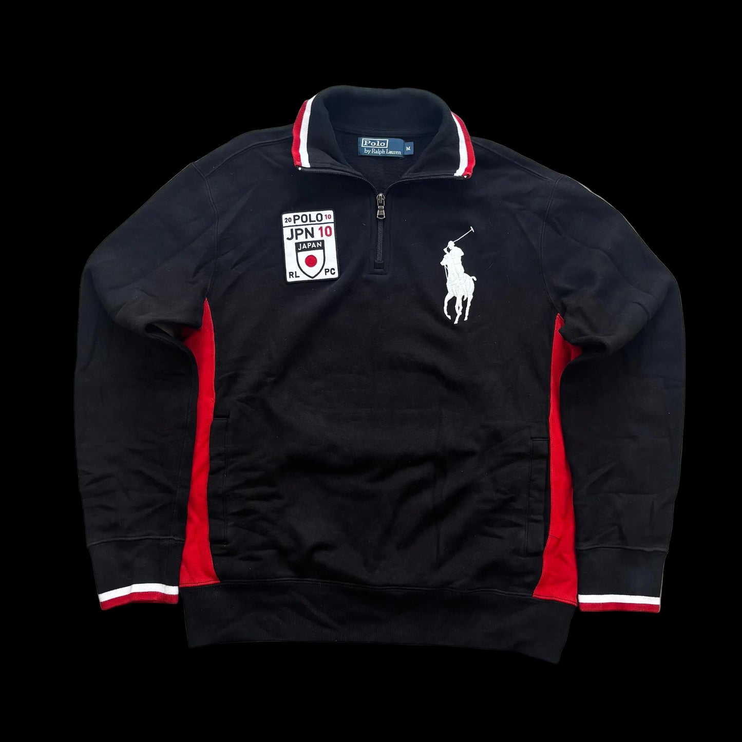 Polo Ralph Lauren Japan Quarter Zip Sweatshirt – Black – Medium