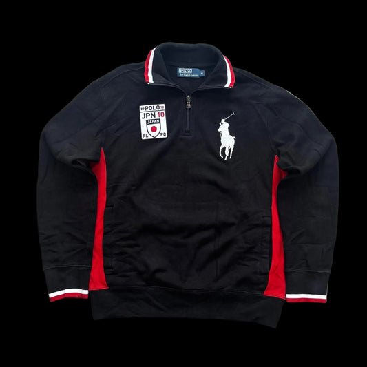 Polo Ralph Lauren Japan Quarter Zip Sweatshirt – Black – Medium