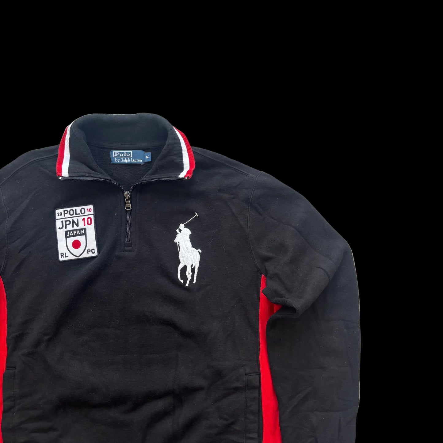 Polo Ralph Lauren Japan Quarter Zip Sweatshirt – Black – Medium