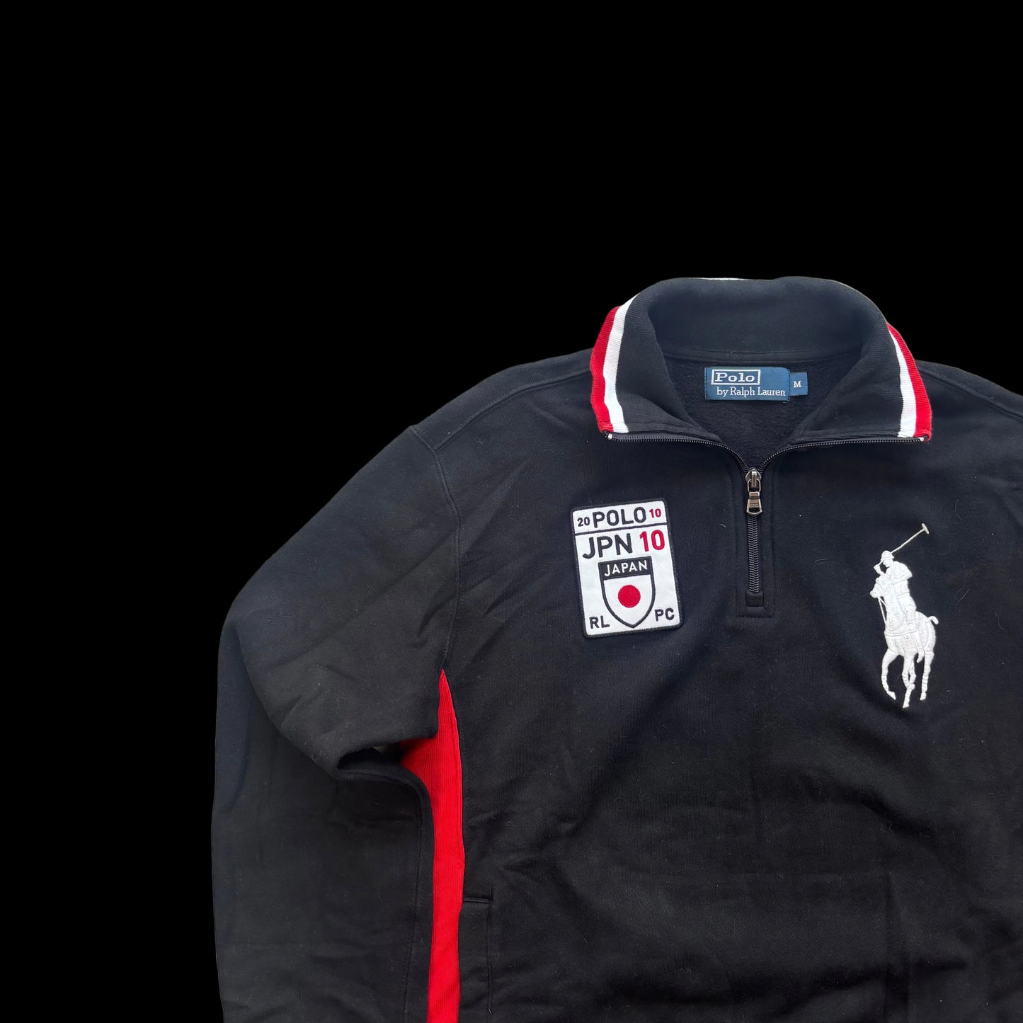 Polo Ralph Lauren Japan Quarter Zip Sweatshirt – Black – Medium